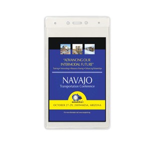 "TOLEDO" Clear Backstage Pass or Pit Pass Size Holder Fits 4" X 8" Insert