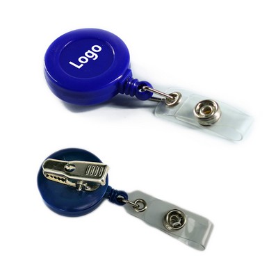 Cord Retractable Round Badge Reel with Alligator Clip